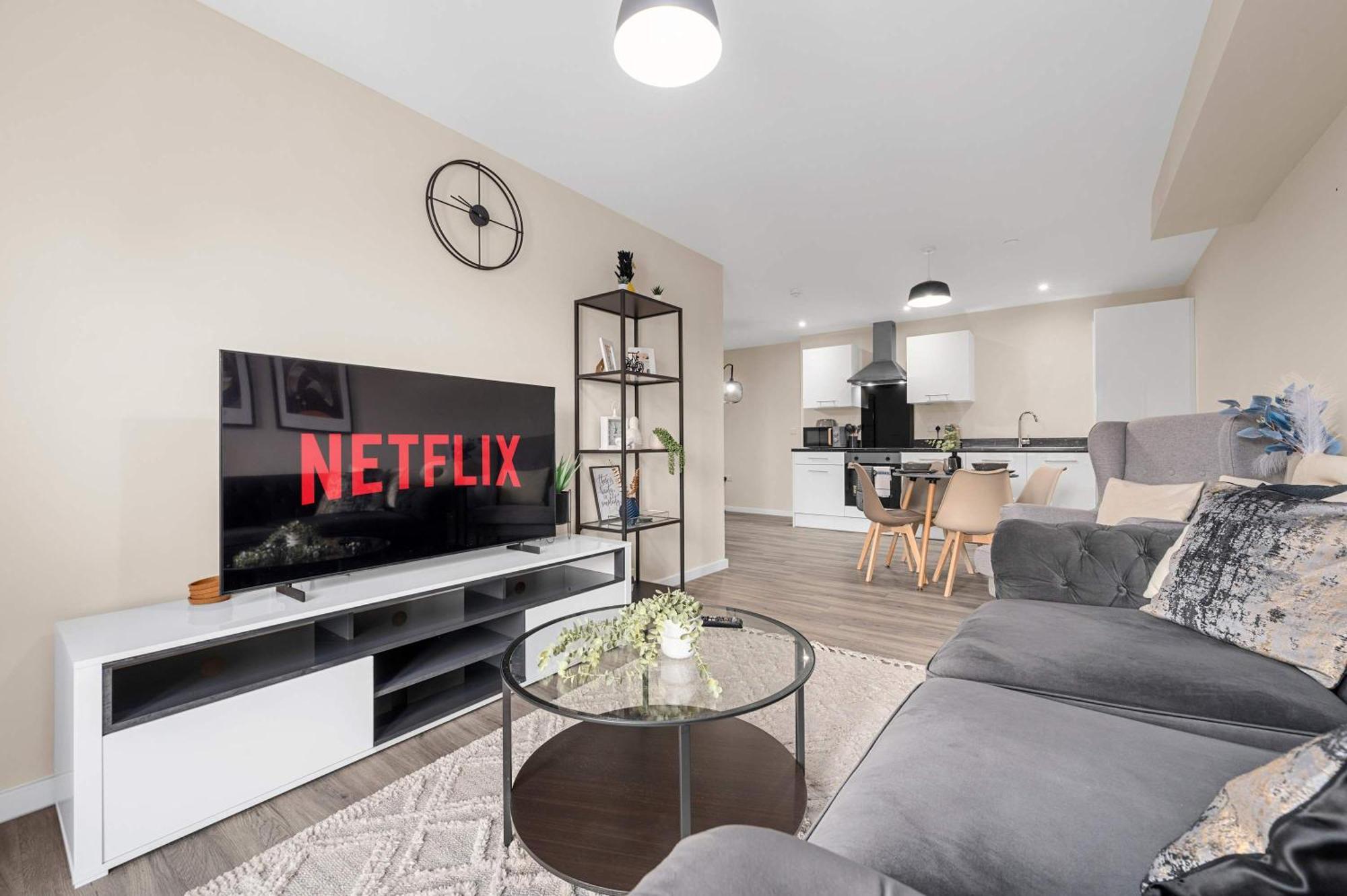 2 Bed Free Parking Mcr By Superhost *